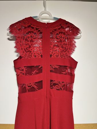 The Kooples Kleid rot Spitze Gr. 34 Cocktailkleid