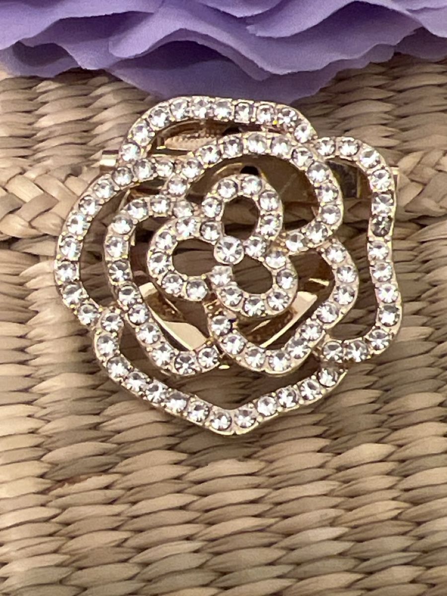 Spille & Fermagli: Schicke Brosche Blume mit Strass – Nuovo (secondo la descrizione) da Seon venduto da Sunny-Schmuck78 1