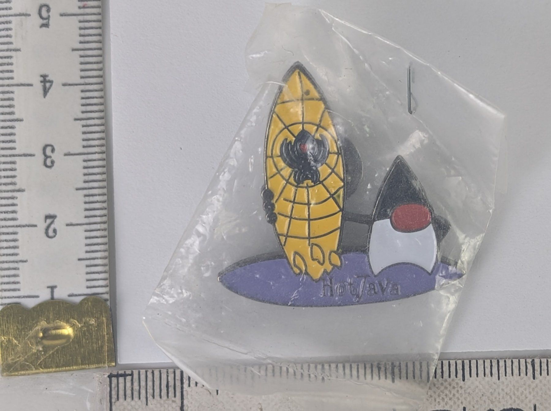 Placchette & Badge: HotJava Pin Surfen Tux Pinguin Selten – Nuovo (secondo la descrizione) da Zürich venduto da axolottchen 1
