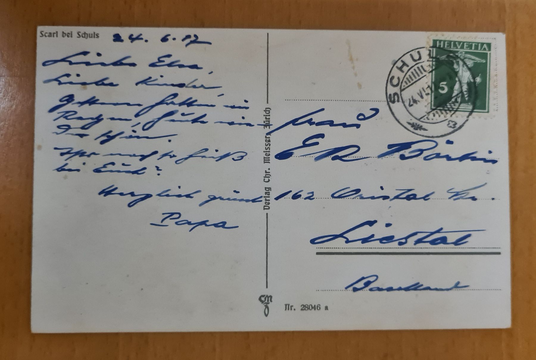 Cartoline postali: Scarl bei Schuls 1917 – Usato da Ebikon venduto da Donar50 1