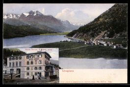 Silvaplana, Ort und See mit Hotel Sonne