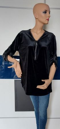 Neues Langarmshirt aus Samt Gr. XL