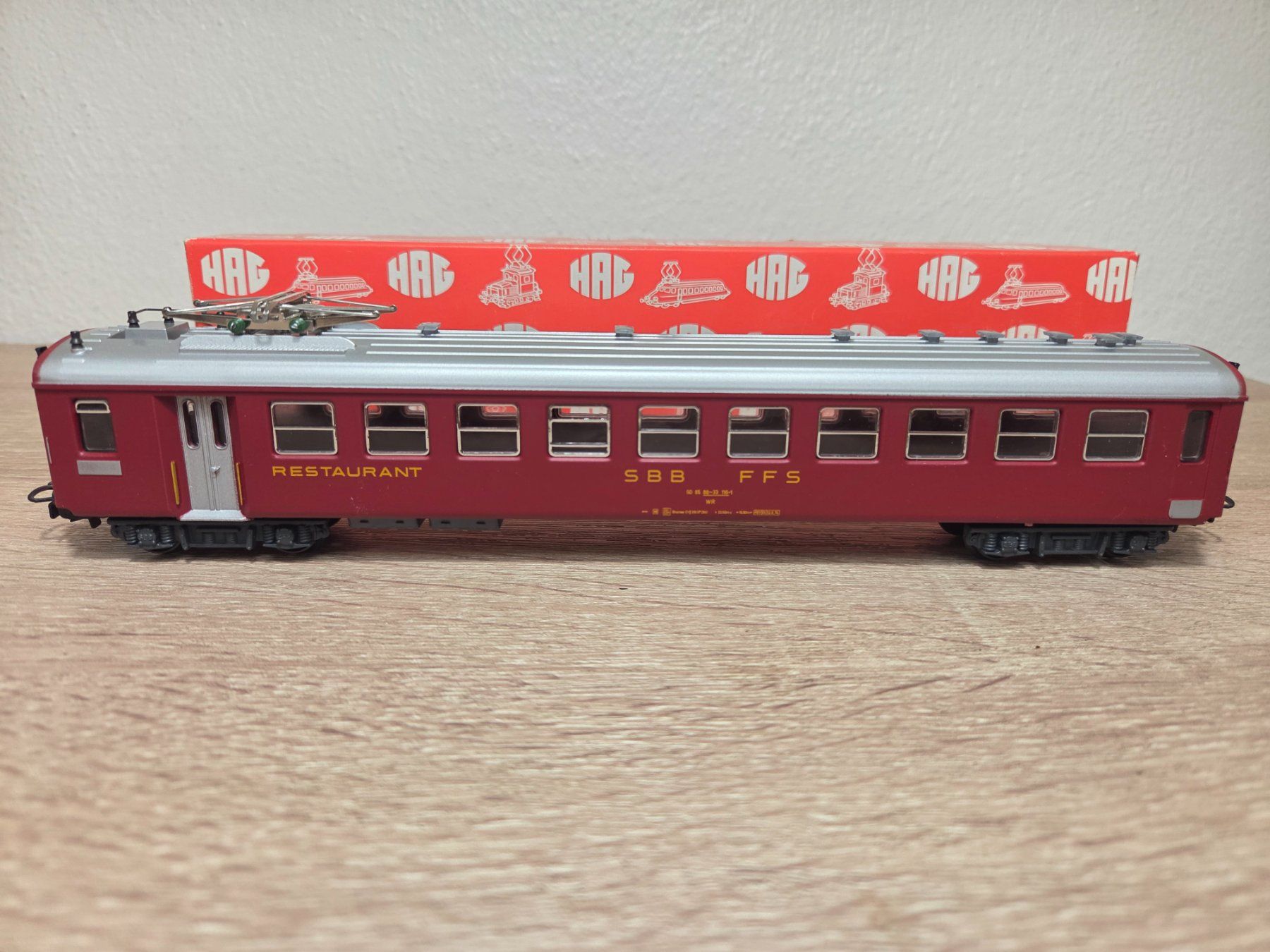 Hag Modellini di ferrovie: Hag 406 Speisewagen SBB H0 – Usato da St-Aubin-Sauges venduto da Lo_Go