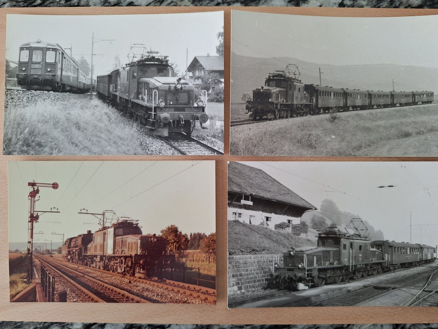 Foto & Immagini: 4 Fotokarten Bahn Schweiz, SBB Krokodil – Usato da Lohn-Ammannsegg venduto da Beo71