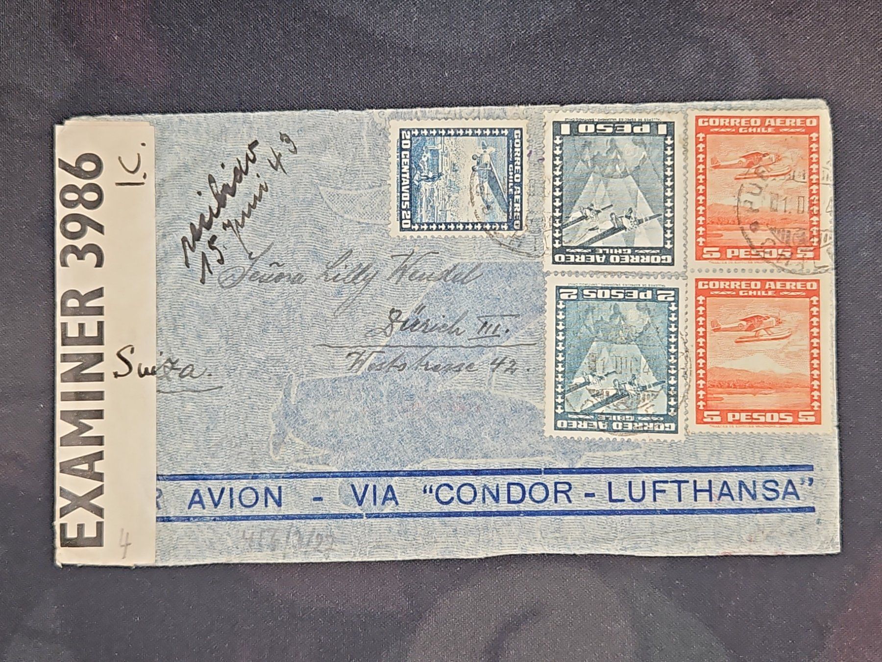 Tutti i francobolli: CL25 Enveloppe + Timbre Chile 19xx – Usato da Cousset venduto da Patrick_Collections