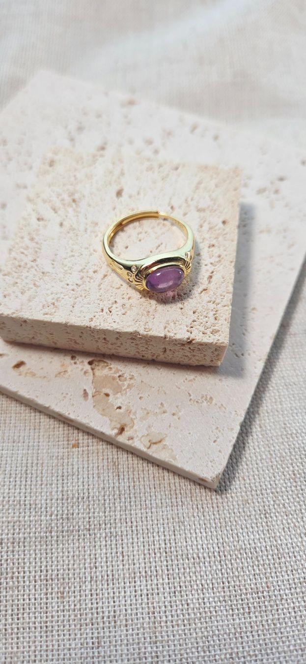 Anelli: NEW - S925 Amethyst Ring (Adjustable) – Nuovo (secondo la descrizione) da Zürich venduto da cin_wcf6 1