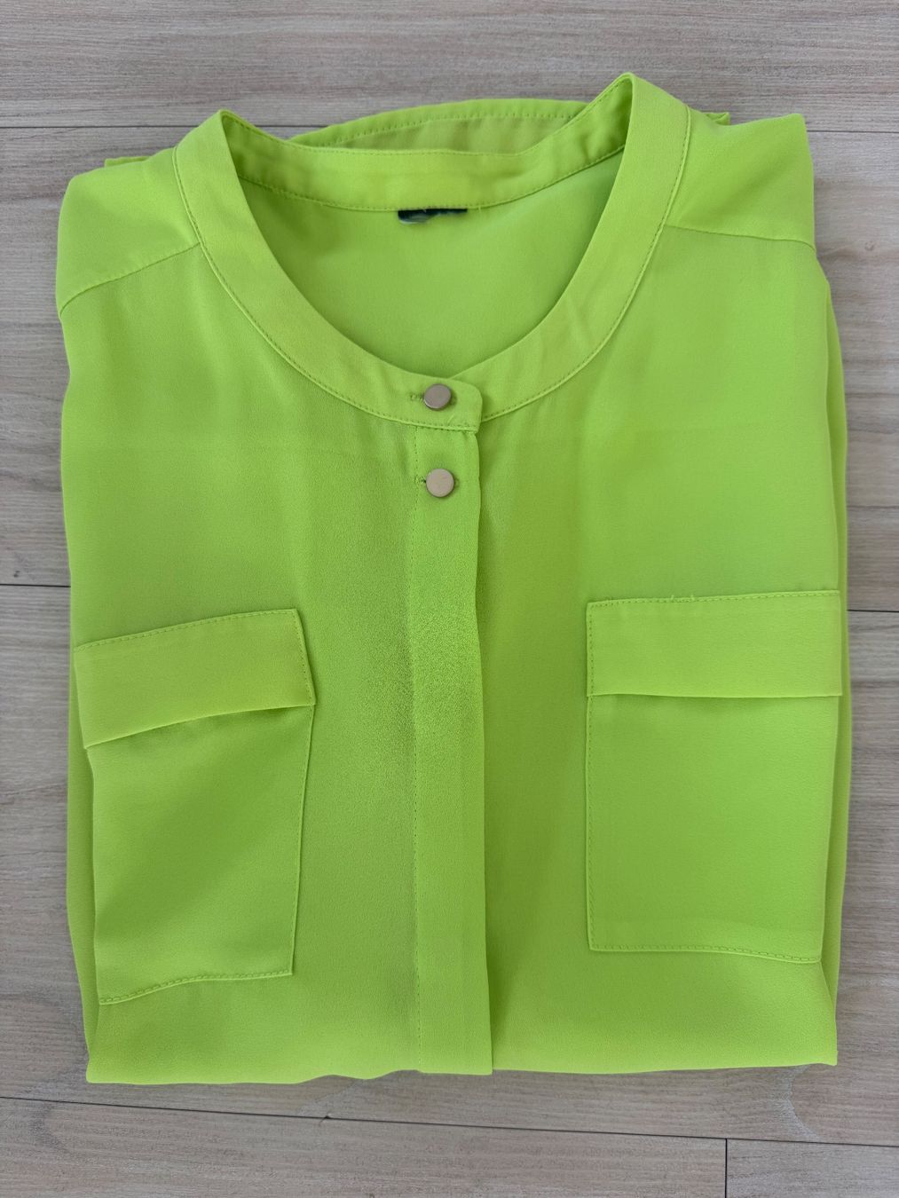 Heine Camicette: Leuchtende Bluse Gr.40/42 Kurzarm Chiffon in Lime – Usato da Zollikon venduto da dorean 7