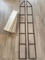 Regal im String-Design (kein Original) – schwarz / Holz