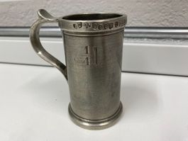 Mess-Becher 1/4 Liter, Zinn, J.C. Wätge, Bremen //G825