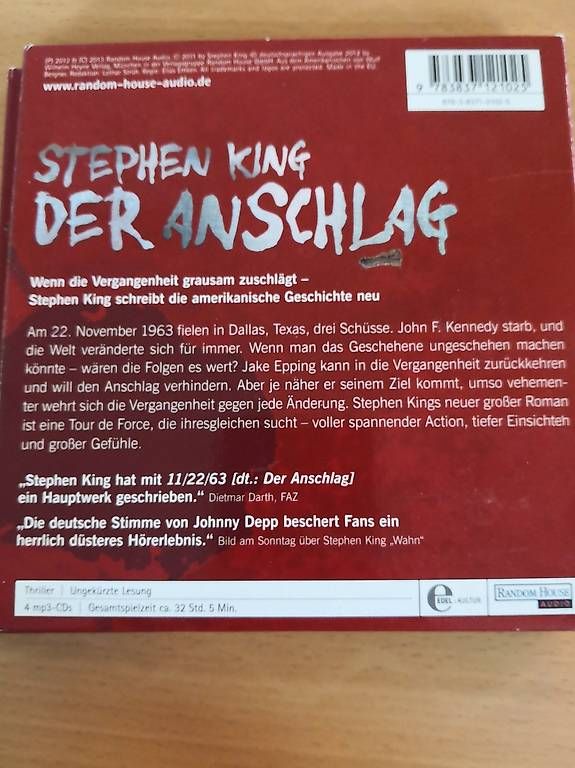 Libri: Stephen King - Der Anschlag – Usato da Arbon venduto da chez-calibra 1