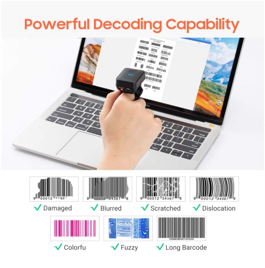 Scanneurs: Mini Barcodescanner CCD 1D Wireless Bluetooth + 2,4GHz – Neuf avec emballage d'origine à Bülach par StoreInShop.com 1
