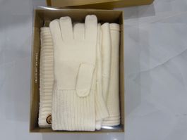 Michael Kors Strickset Schal Handschuhe Weiss Gr. M Winte...