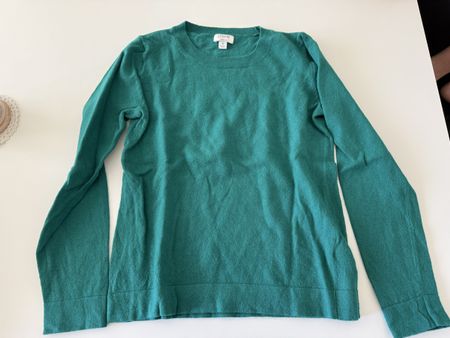 J. Crew Teddy Pullover Teal Size S