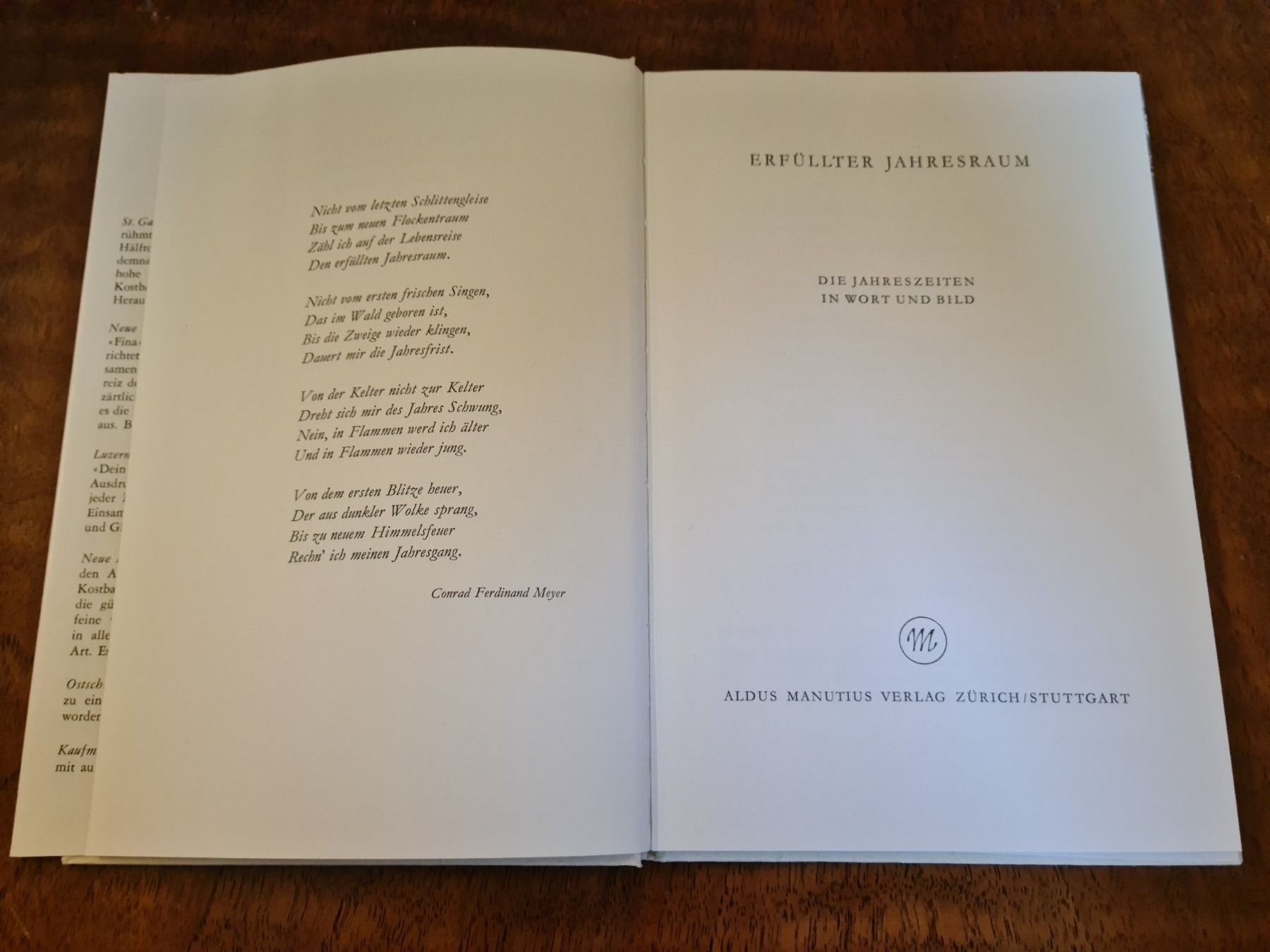 Libri: Erfüllter Jahresraum – Usato da Erstfeld venduto da Uhu1980 1