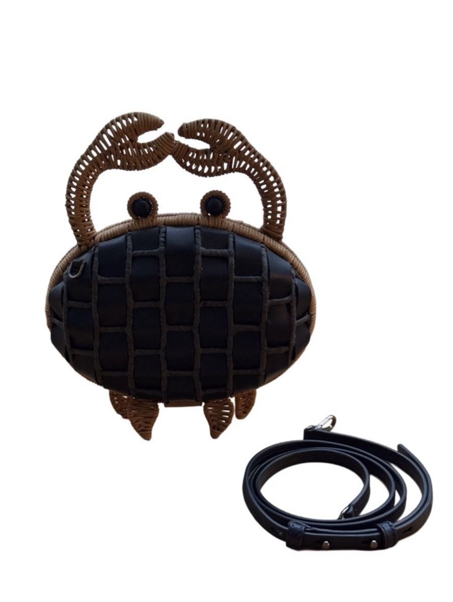 Kate Spade Borse da donna: Kate Spade Crab Bag, Leather & Rafia – Nuovo (secondo la descrizione) da Zürich venduto da saashaa