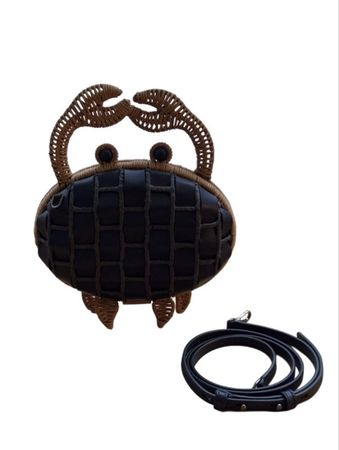 Kate Spade Crab Bag, Leather & Rafia