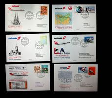 SUISSE  POSTE AÉRIENNE  6 VOLS SWISSAIR  1989-1990 /U136
