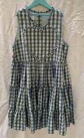 Superbe robe OILILY bleue à carreaux coeur&volants t.152