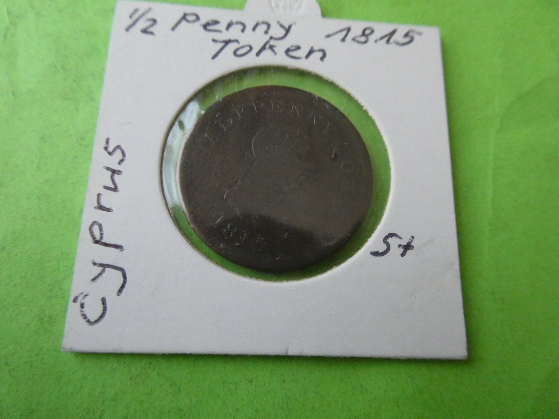 Toutes les monnaies: Zypern 1815, 1/2 Penny  Token – D'occasion à Hinterforst par Rohusri