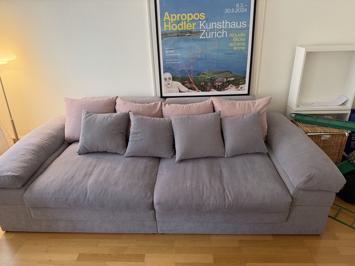 Sofas: Comfy grey sofa with cushions!  – Gebraucht aus Zürich von roe_75pz