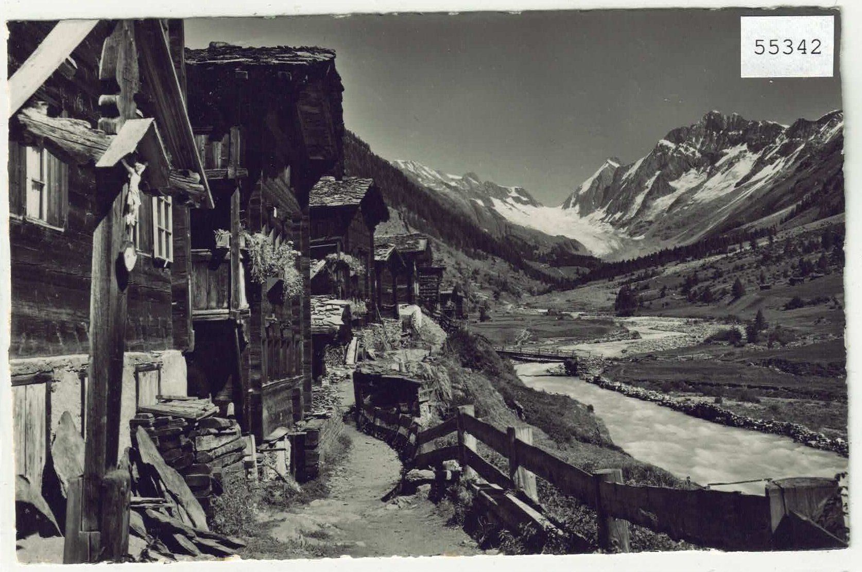 Cartoline postali: Blatten gegen Lötschental - Photo: E. Gyger – Usato da Ettingen venduto da Kartenplanet