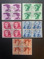 1969 Nr. 471-475 im 4er Block mit ET-Stempel