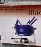 Blaues Fondue Chinoise/Bourguignonne Set 10-tlg.