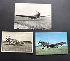 Lot 1 Photo + 2 Cartes Postales Avions Suisses EKW C-36