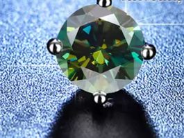 Elegante Silberkette mit grünem Moissanit Neu