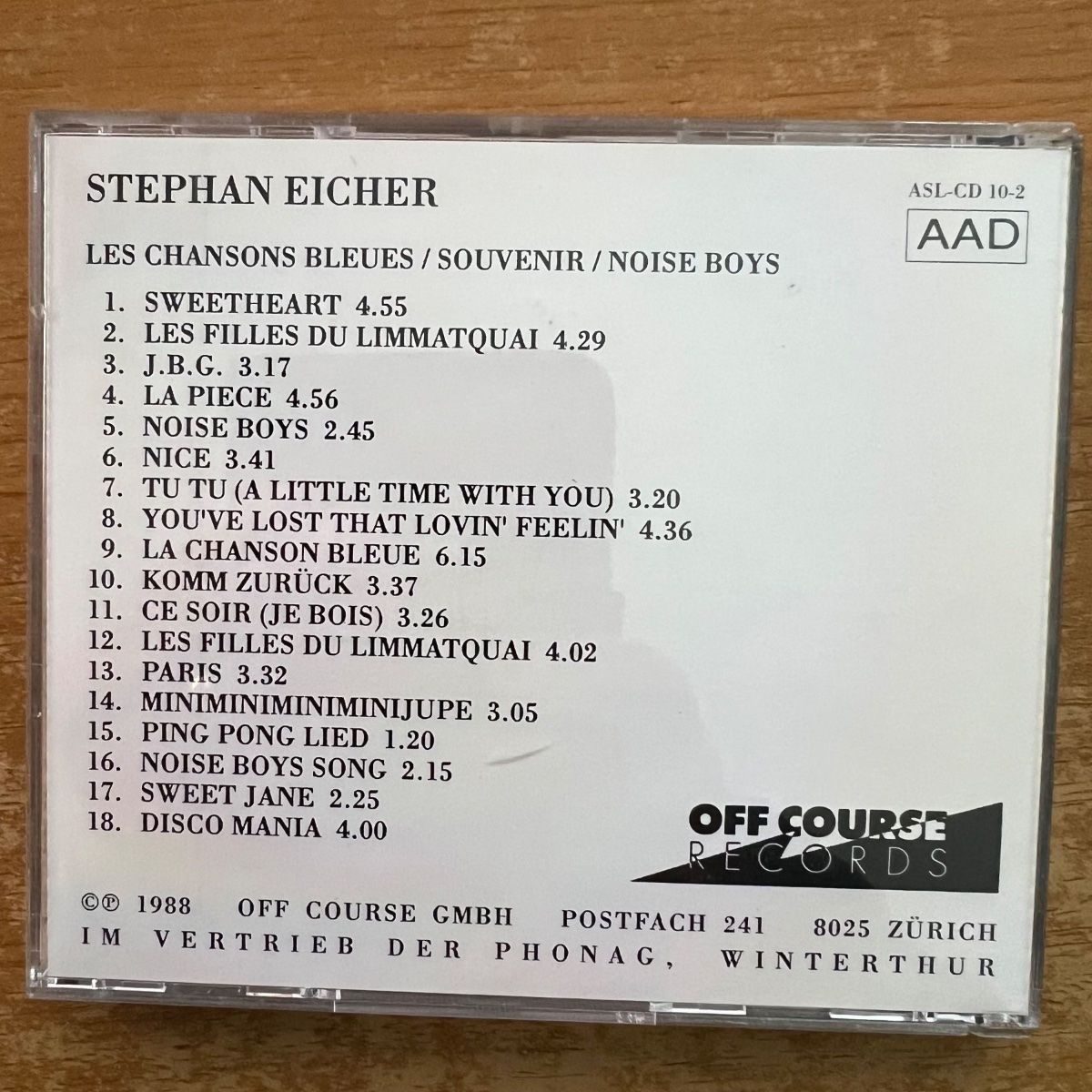 CD: Stephan Eicher - Les Chansons Bleues / CD - 1. Swiss-Press. – Usato da Gais venduto da soundcave57 1