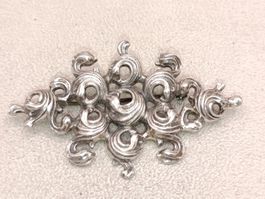 Jugendstil 835er Silber einmalige Brosche Kunst Signatur Top