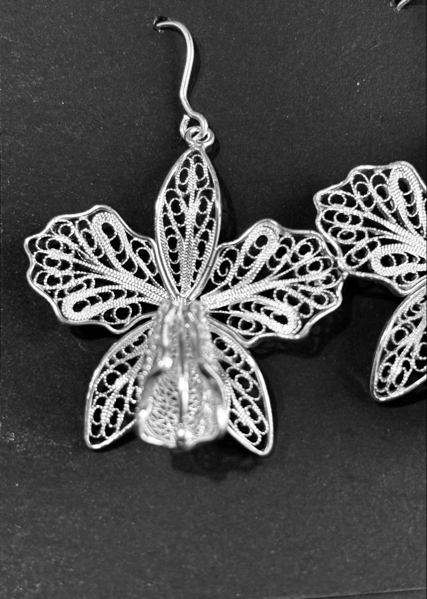Orecchini pendenti & Orecchini a lobo: Orchidées en argent  – Nuovo e nell'imballaggio originale da Lausanne venduto da jul_6n86 5