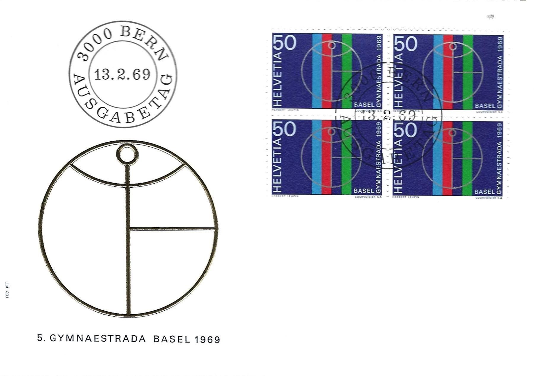 Tutti i francobolli: FDC Ersttagsstempel VIERERBLOCK 1969 – Usato da Koblenz venduto da Markenhimmel