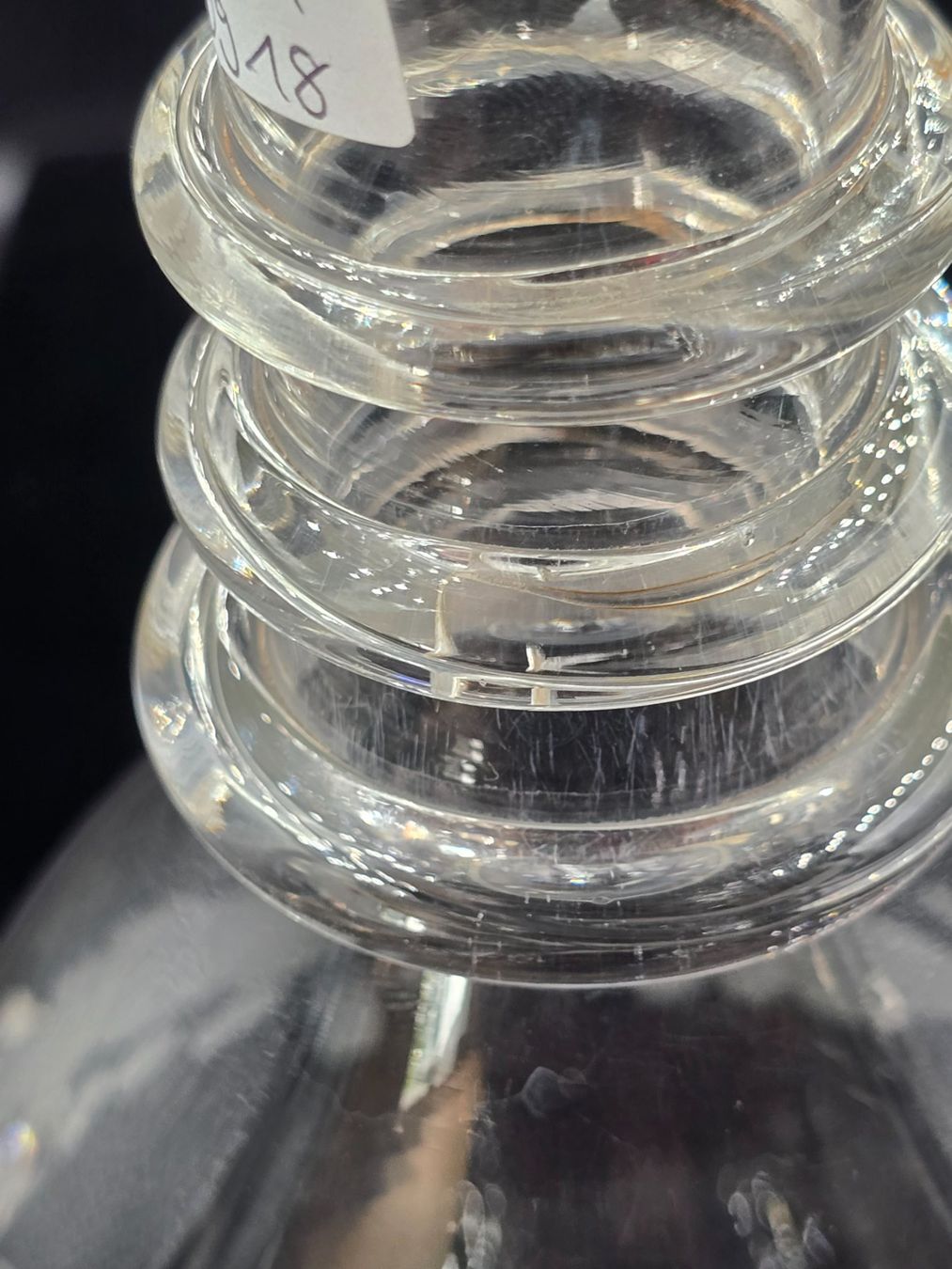 Karaffen: Biedermeier Karaffe mit Stöpsel Glas geritzt – Gebraucht aus Rorschacherberg von snOOpydOg11 7