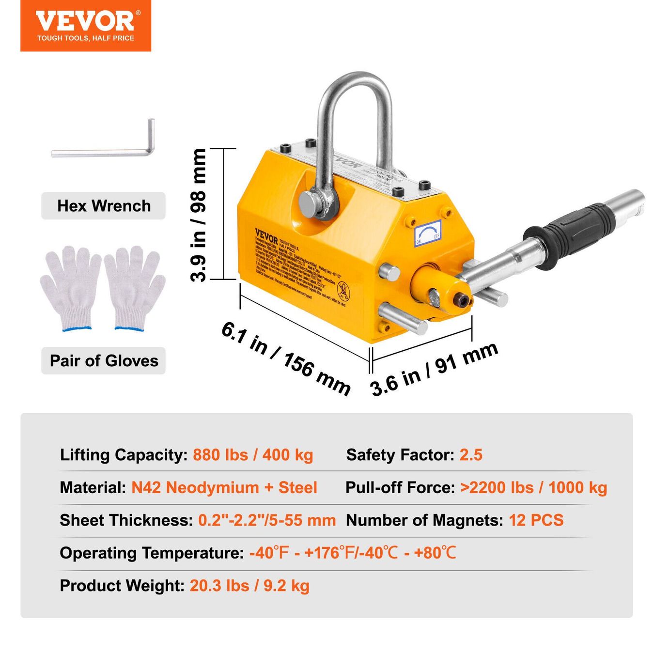 Sonstiges zum Lager & Transport: VEVOR Magnetheber 400 kg – Neu und originalverpackt aus Bottighofen von zaap 2