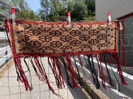 Turkmen Tasche Seide 115x40cm Komplett handgemacht sauber