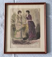 Alter Mode-Druck No. 1529 Toilettes de Soirèe 1881 gerahmt