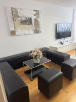 USM Haller Couchtisch  + Vitra Hocker aus Leder