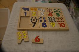 BABY PUZZLE ZAHLEN - HOLZ - BOIS
