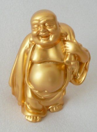 Sculture & Statue: Happy Buddha - goldfarben matt – Nuovo e nell'imballaggio originale da Mauren venduto da Yeelen 3