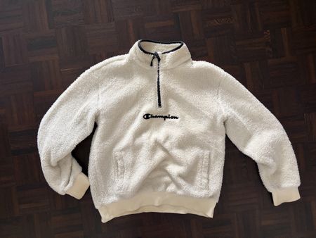 Champion Teddy Pullover weiss Reissverschluss