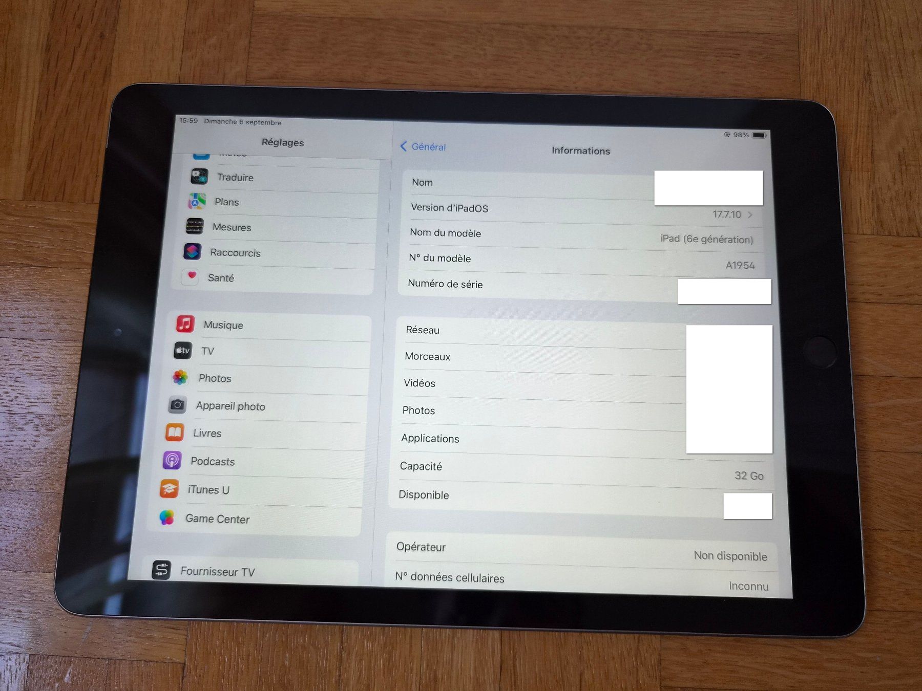 Apple Tablet PC: Apple Ipad 6e génération 9.7 pouces 32GB – Usato da Onex venduto da Fifane