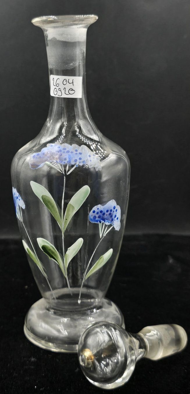 Caraffe: Antike Karaffe Glas bemalt – Usato da Rorschacherberg venduto da snOOpydOg11