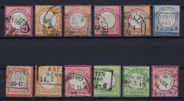 Deutsches Reich1872 top Lot Schild verschiedene Werte gest