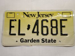 Vintage New Jersey Nummernschild EL-468E, USA Kennzeichen...