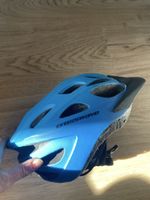 Kinder-Velo-Fahrradhelm 51-56cm blau inkl Leuchtwesten