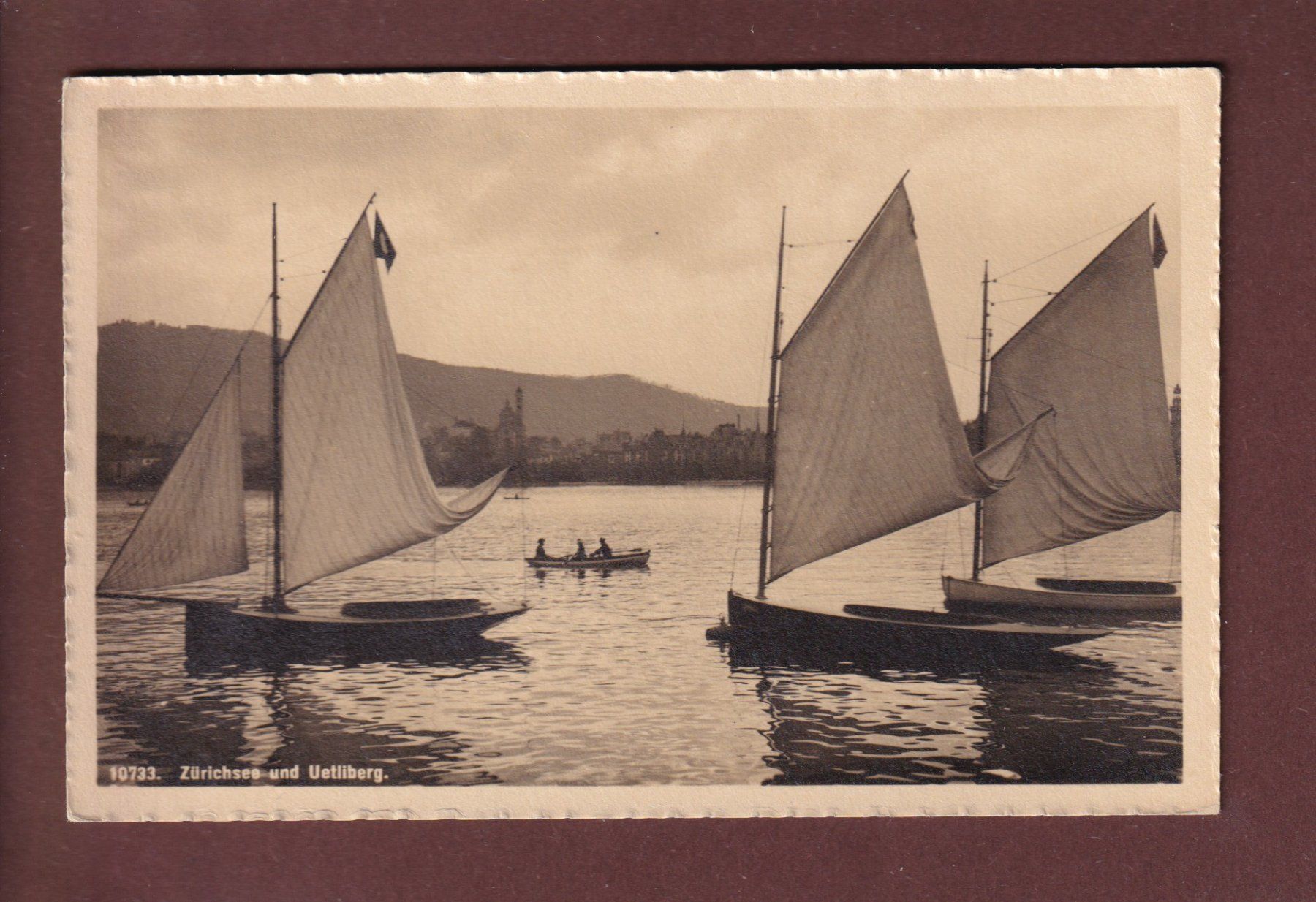 Cartoline postali: ZÜRICHSEE - Segelschiffe - 1912 – Usato da Pully venduto da nicecards