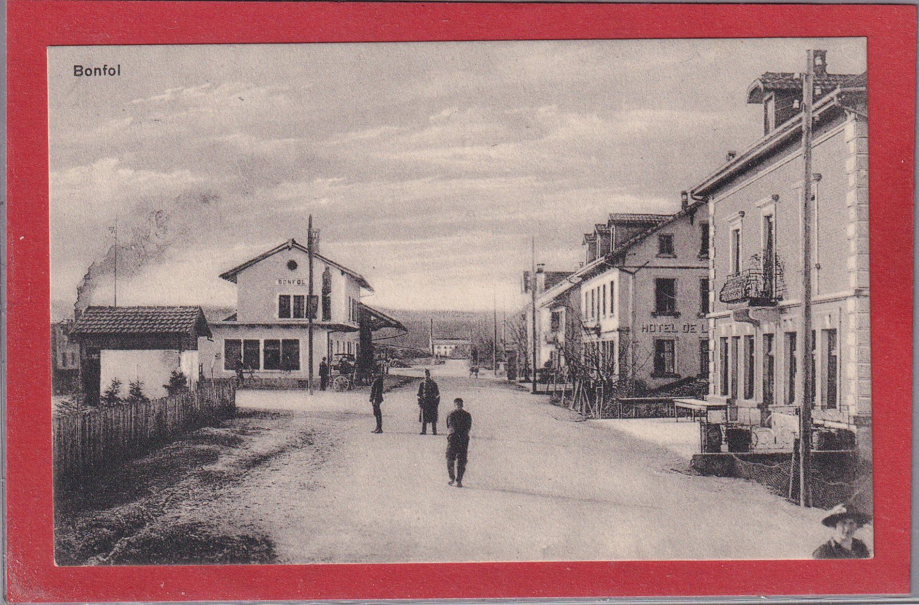 Cartoline postali: Bonfol - Gare - 1915 – Usato da Orvin venduto da Pyaeschli