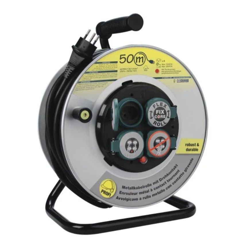 Kabel: Kabelrolle Metall - Steffen 50 Meter – Neu (gemäss Beschreibung) aus Reinach BL von HT20