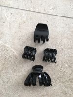 4 schwarze Haarspangen, Haarklammern